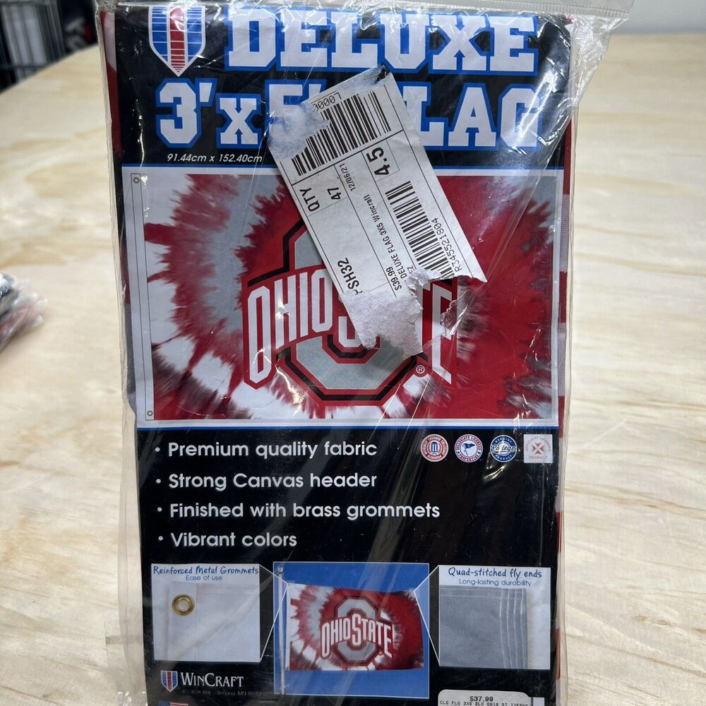 NEW Ohio State Buckeyes Deluxe Flag 3 x 5 Tie Dye WinCraft